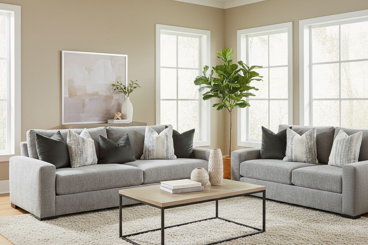 Sofamaster sectional in a living room